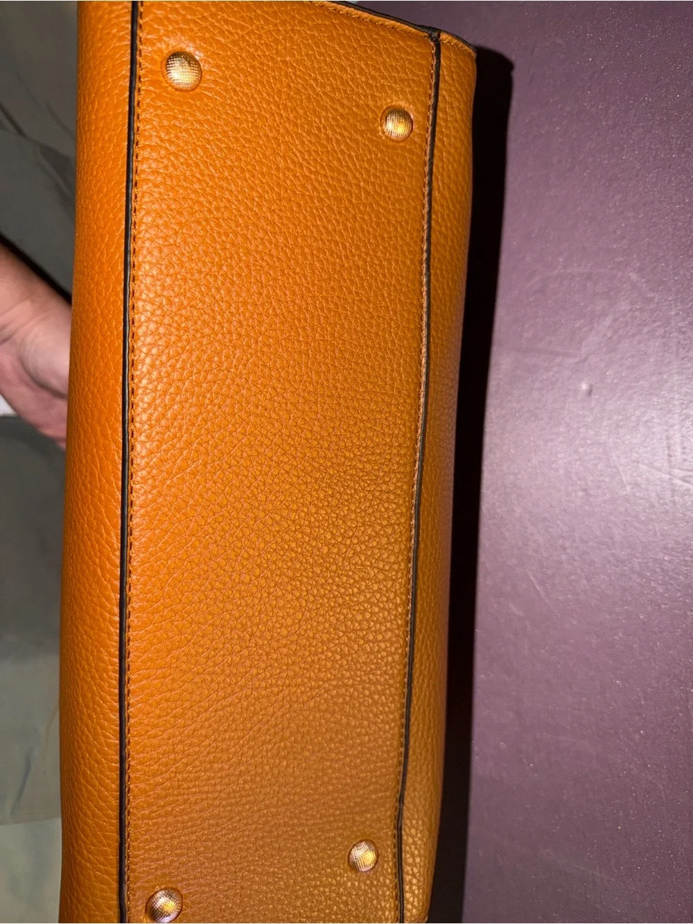 NWOT 3-Piece Cognac Brown Pebbled Vegan Leather Satchel & Tote Bag Set